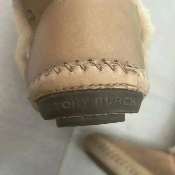 [US 7] TORY BURCH Suede Whipstitch Trim Mid Calf  Boots - Picture 11 of 16